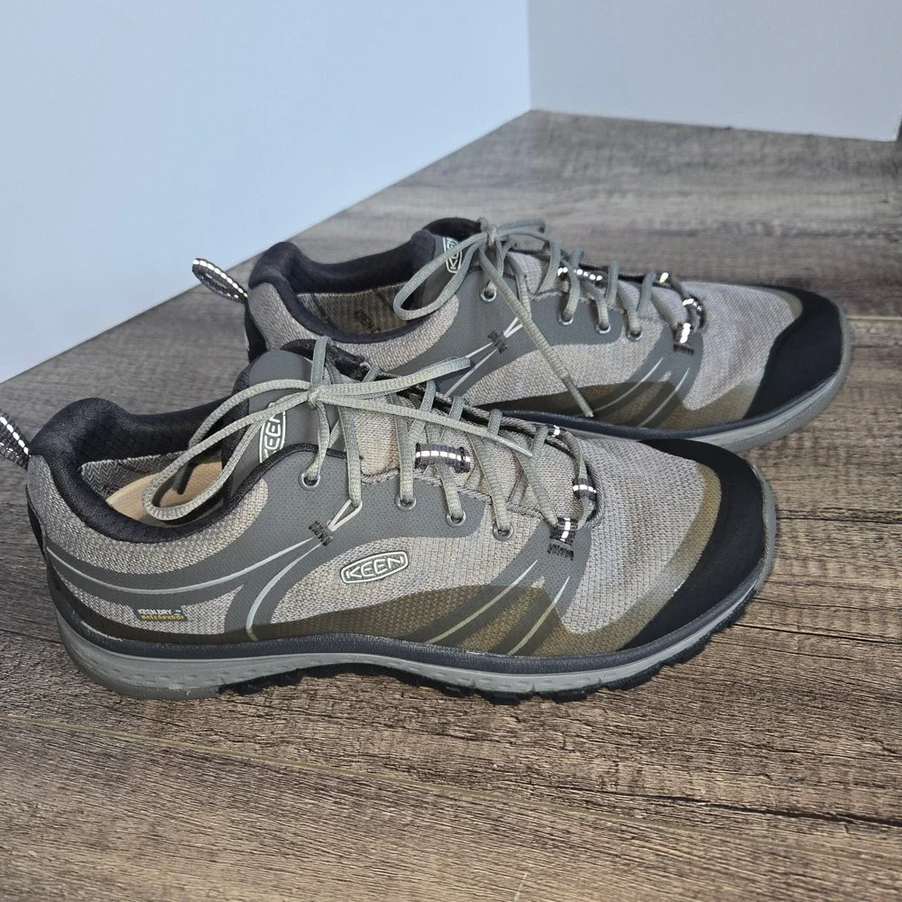KEEN Terradora Waterproof Hiking Shoes Women 10 Gray Black Green Low Top